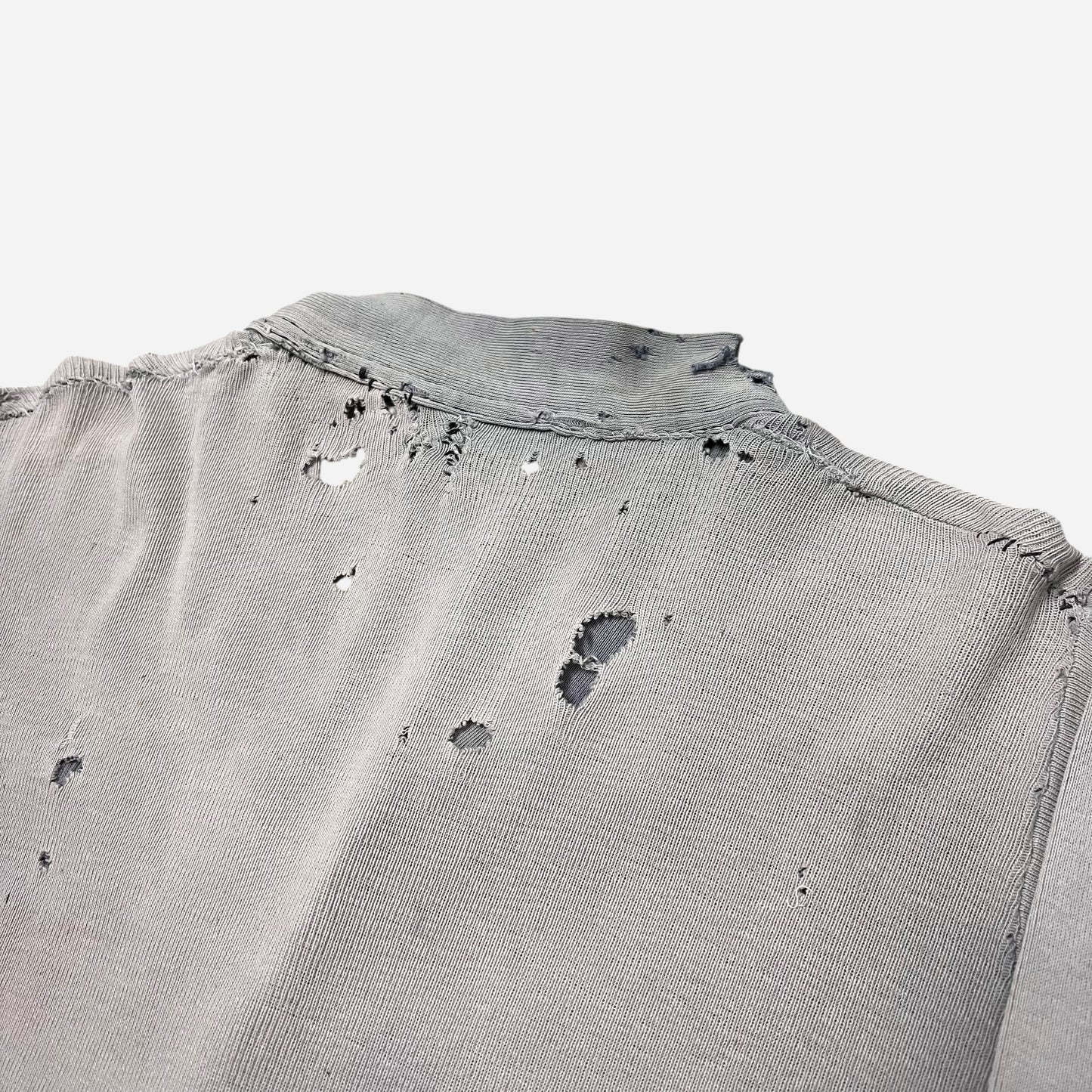 1940s Sun faded light purple cotton cardigan (M)