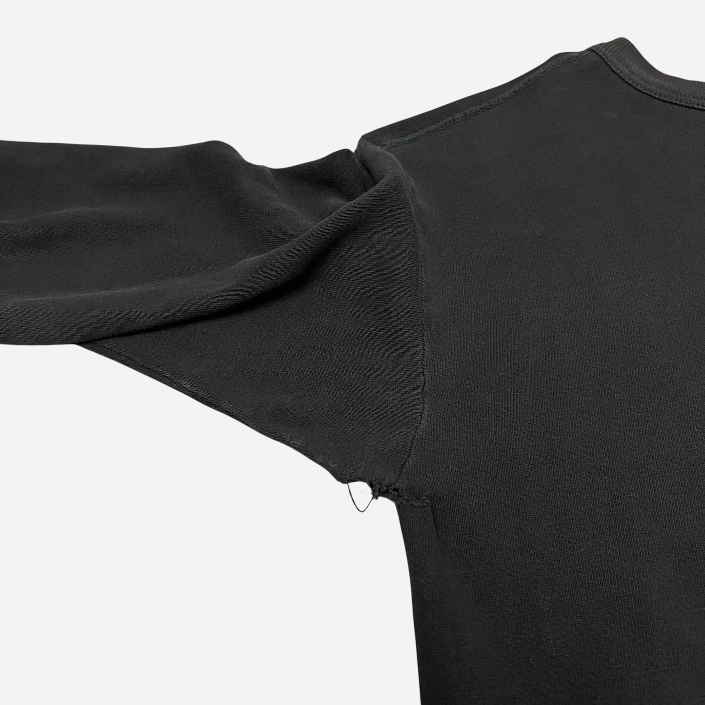1950s US Navy black flock print sweat shirt (M/L)