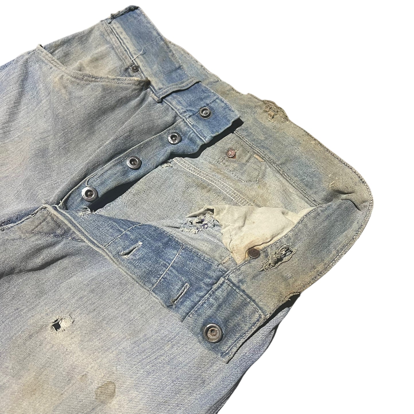 1930s Buckle back unbranded denim jeans (29w)