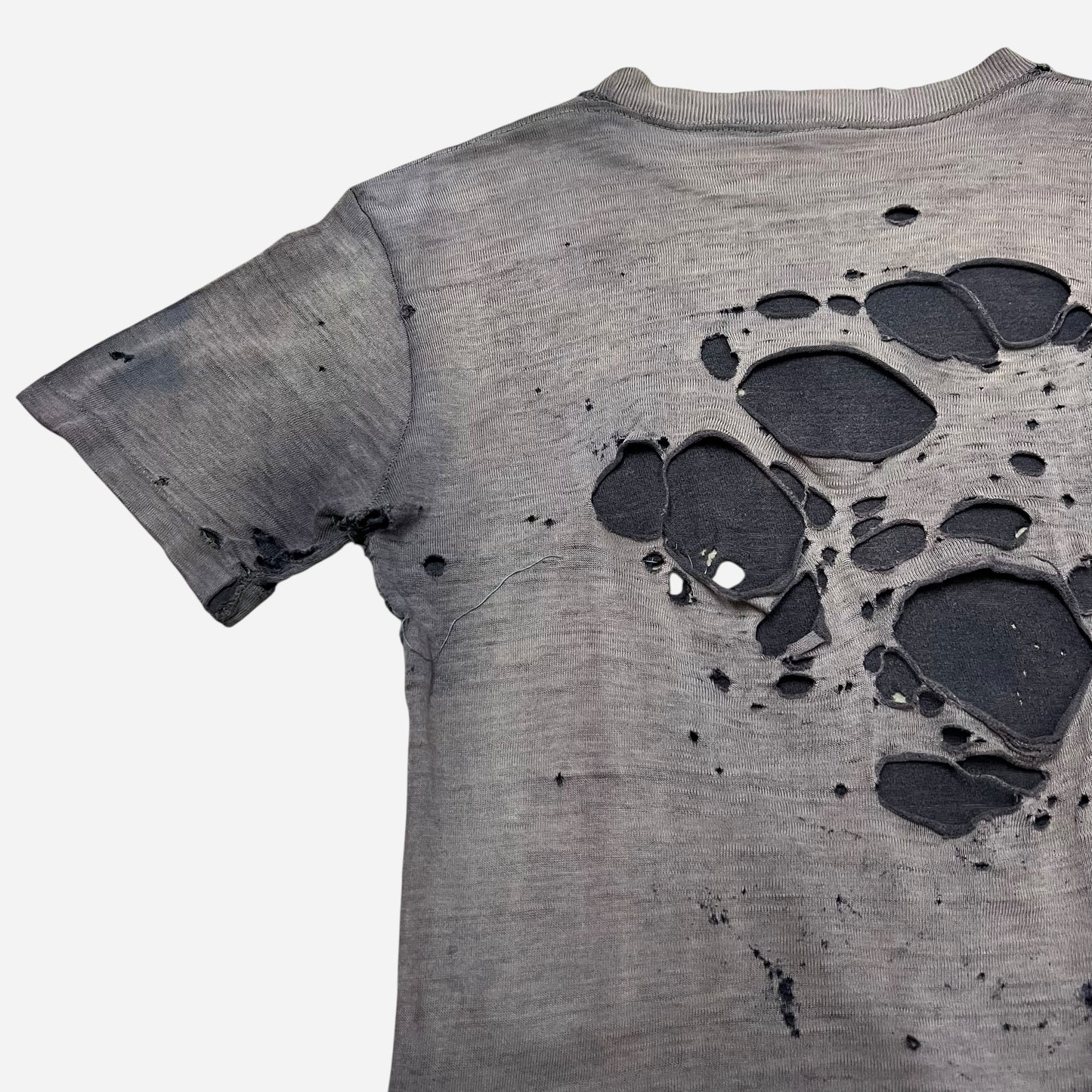 1950s Black sun faded thrashed t shirt (S)