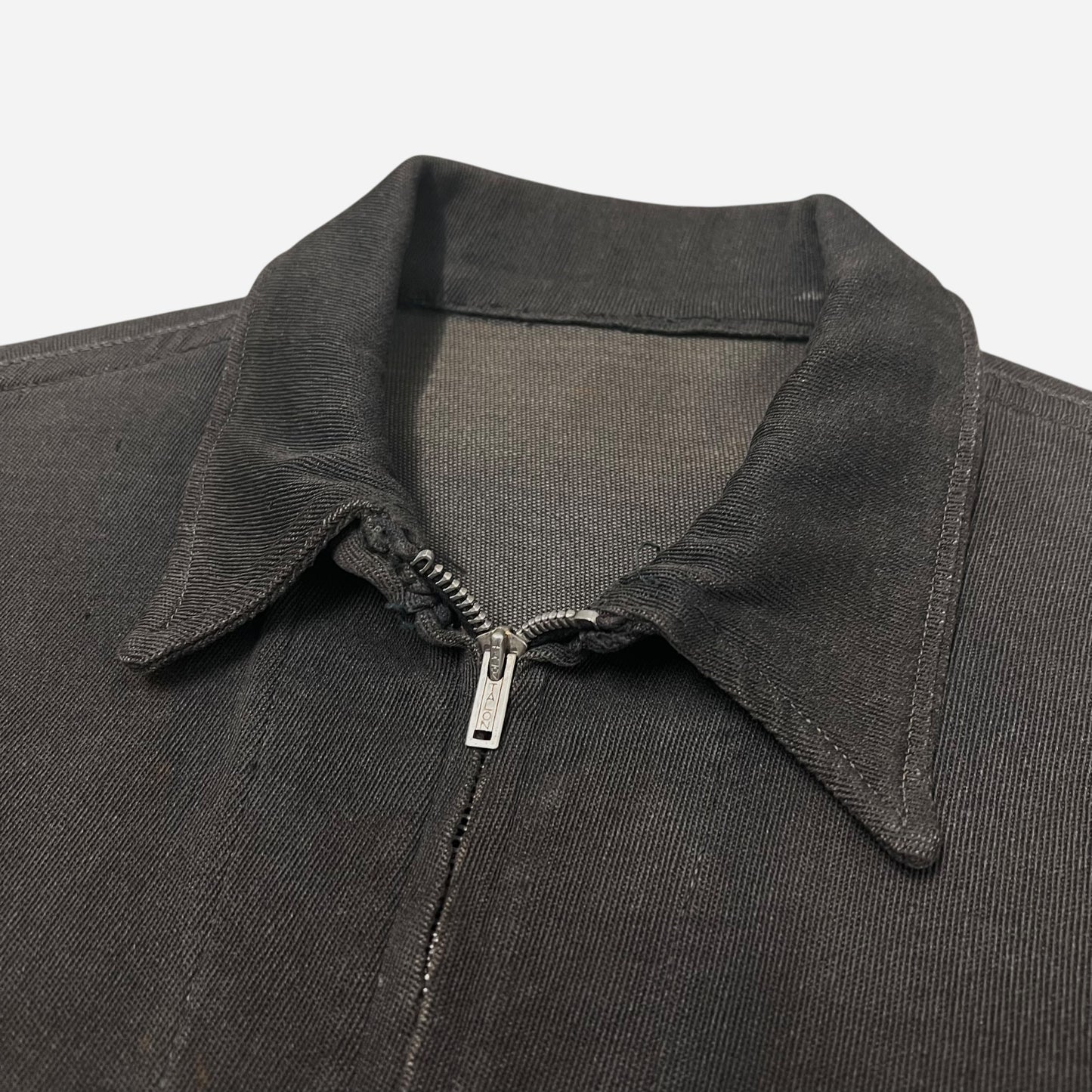 1950s Black/gray Lee cotton whipcord boxy work jacket (M/L)