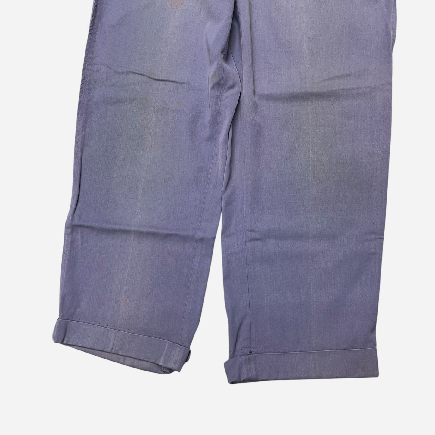 1940s 1950s Purple pleated rayon sun faded pants (30w)