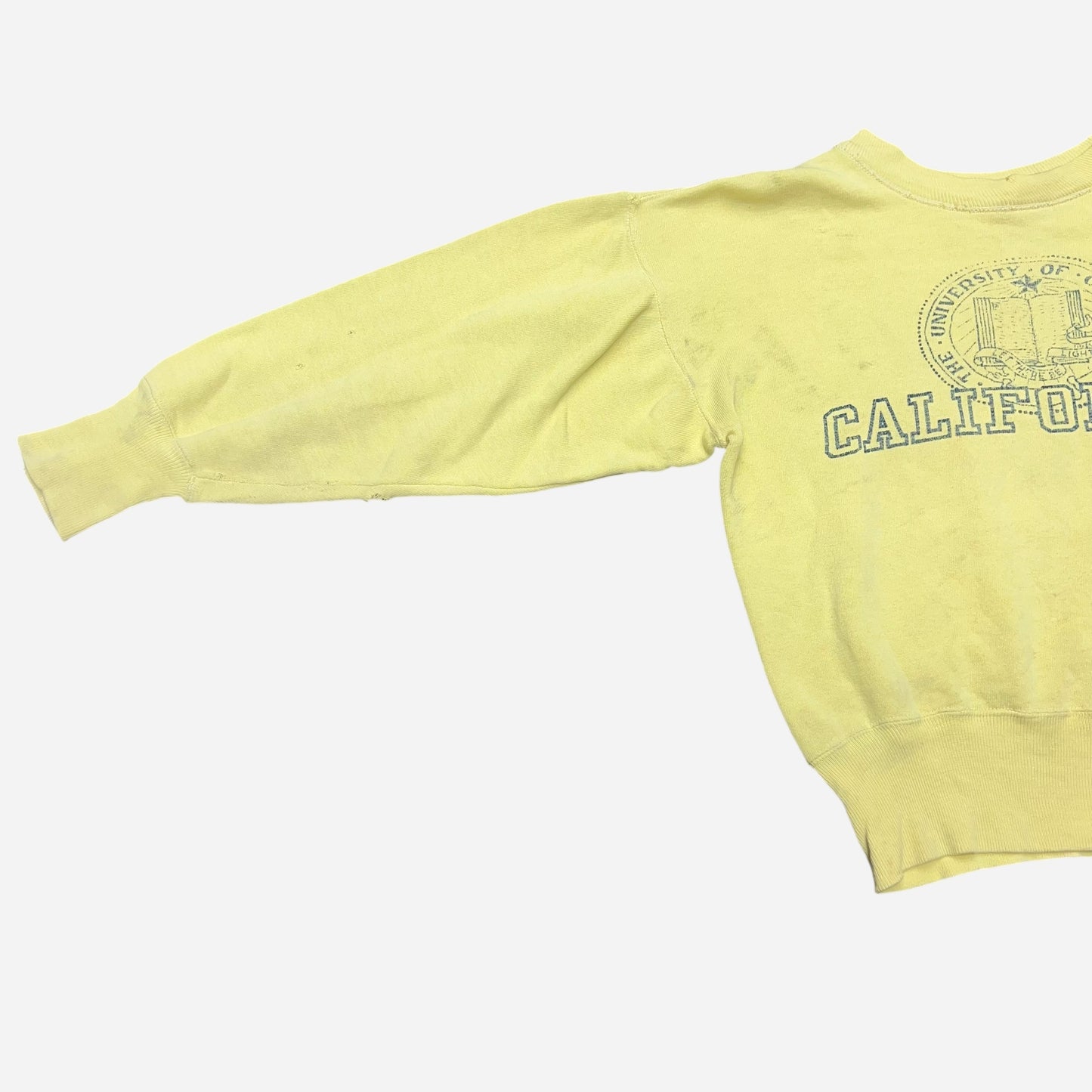 1950s Champion running man California collegiate yellow sweat (M)