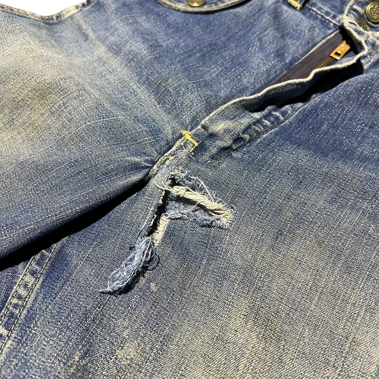 1940s Headlight mule flap pocket denim jeans (26w)