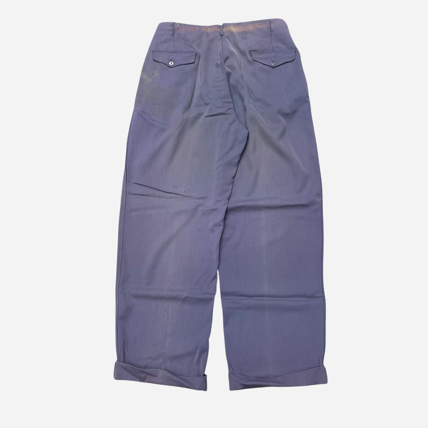 1940s 1950s Purple pleated rayon sun faded pants (30w)