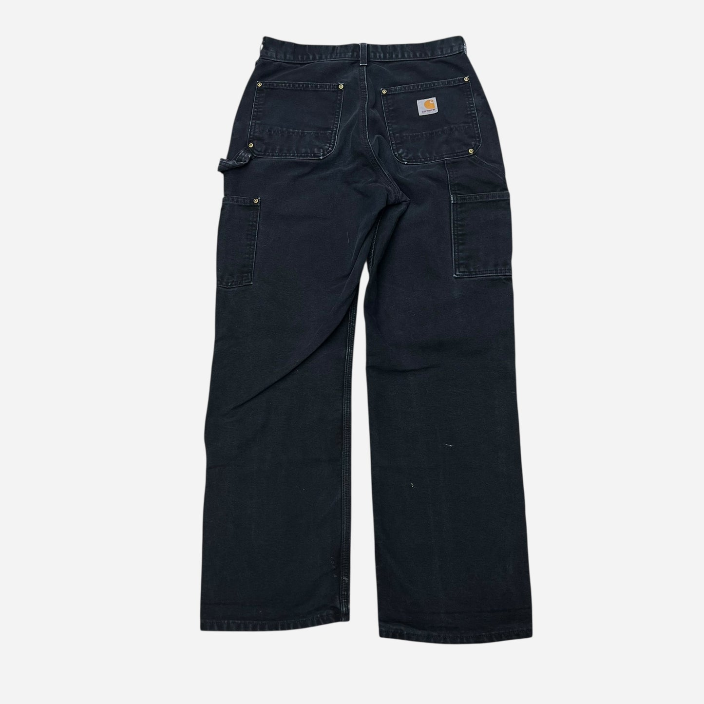 2000s Black Carhartt double knee pants (28w)