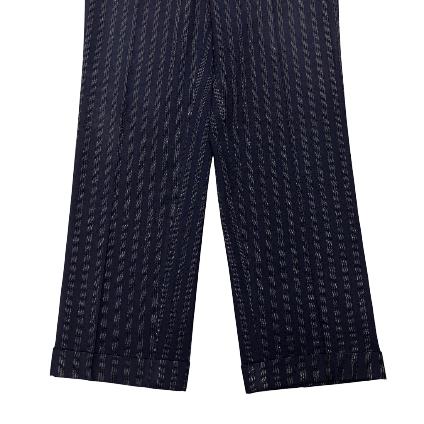1910s 1920s Two piece pinstripe navy suit (42/ML)