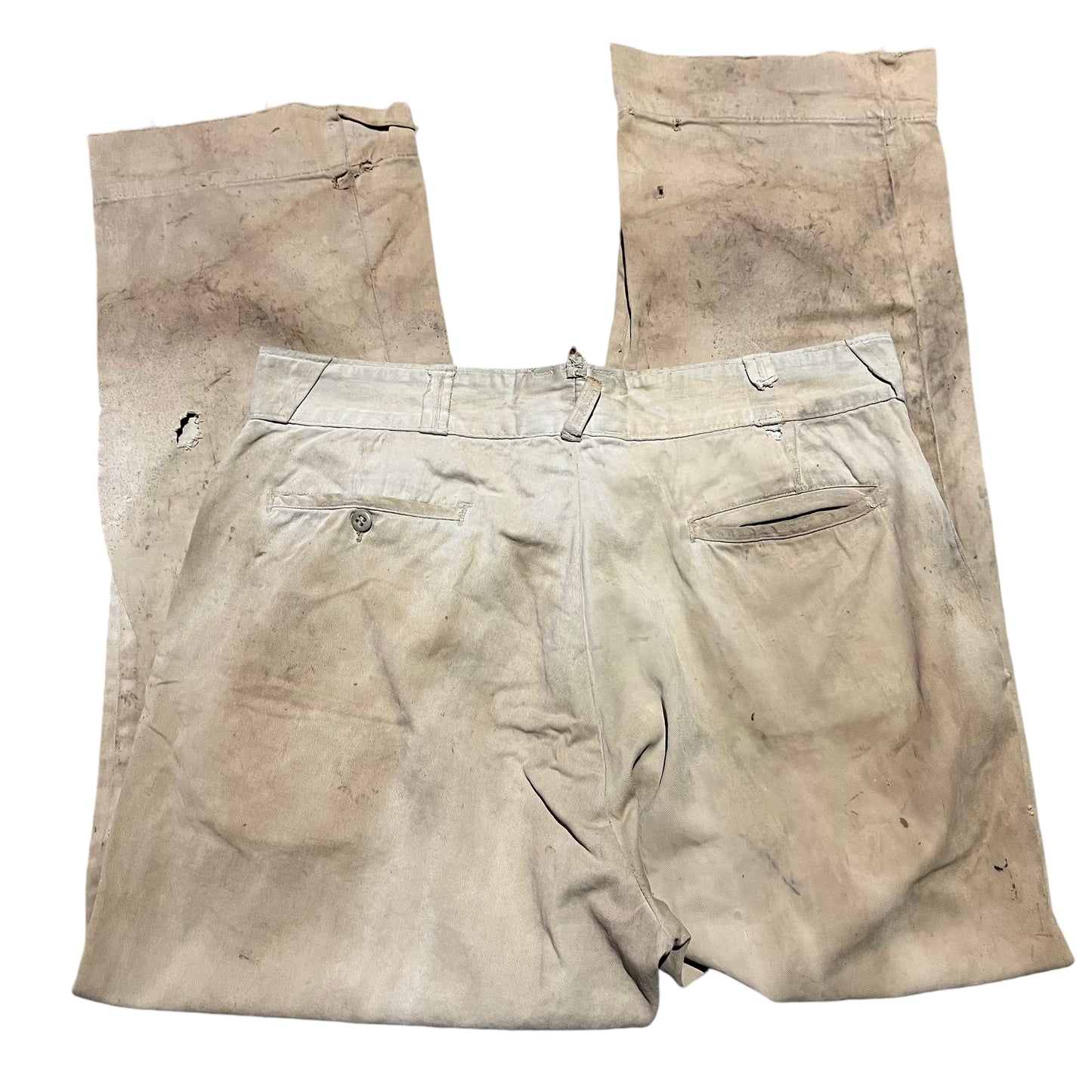 1950s Anvil sail cloth khaki chino work pants (35w)