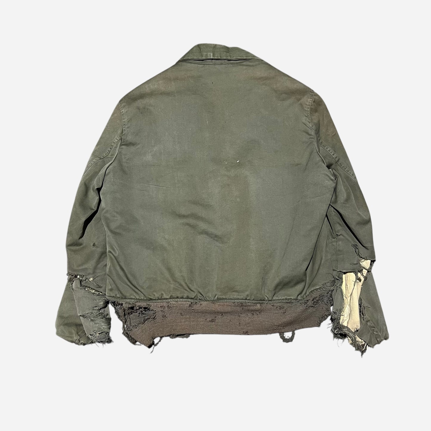 1940s Private purchase green hbt collar alpaca lined jacket (S/M)