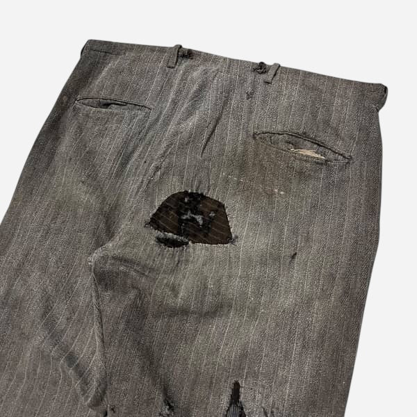 1910s Heavy cotton hbt salt and pepper pants (35w)