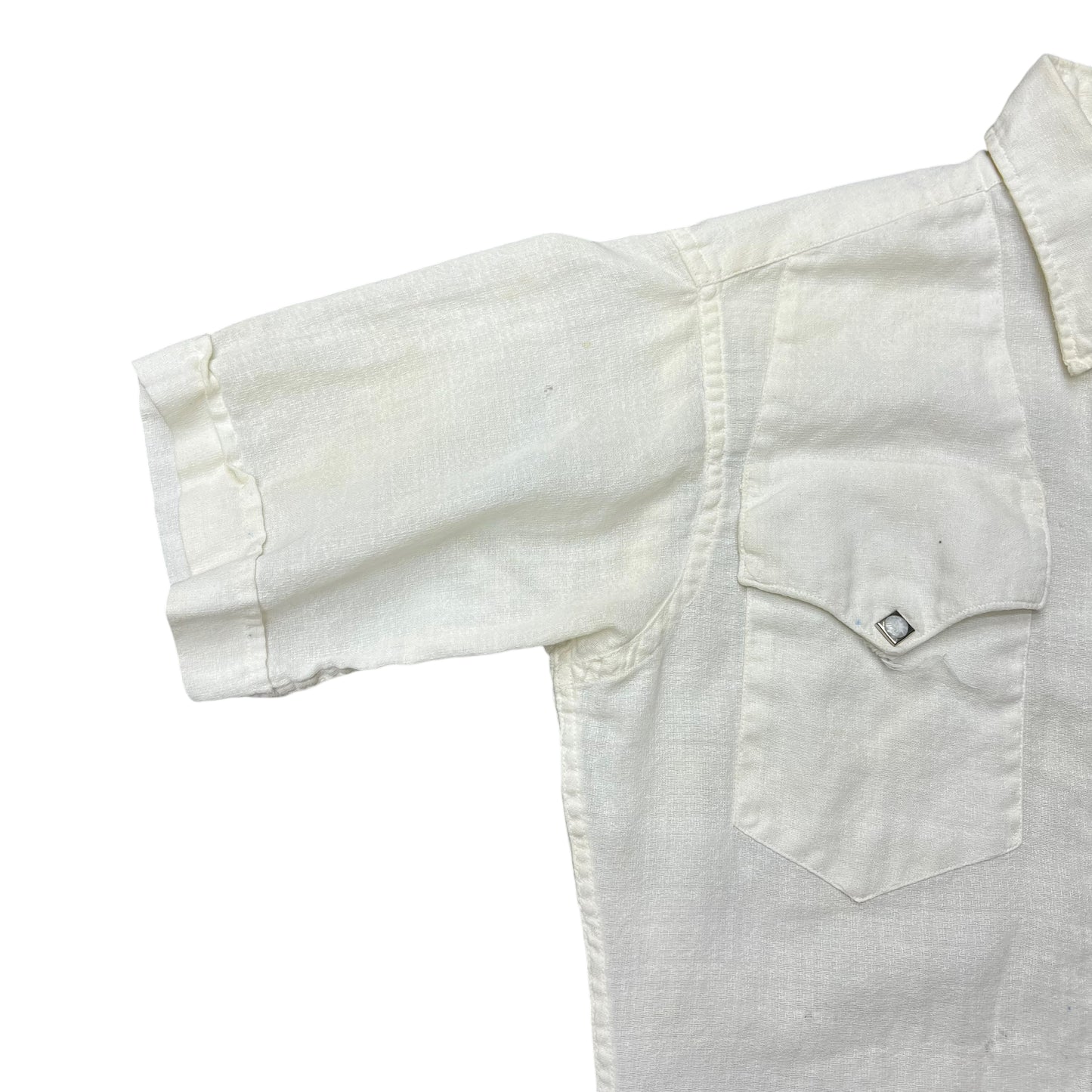 1950s Levi’s white cotton pearl snap shirt (S)