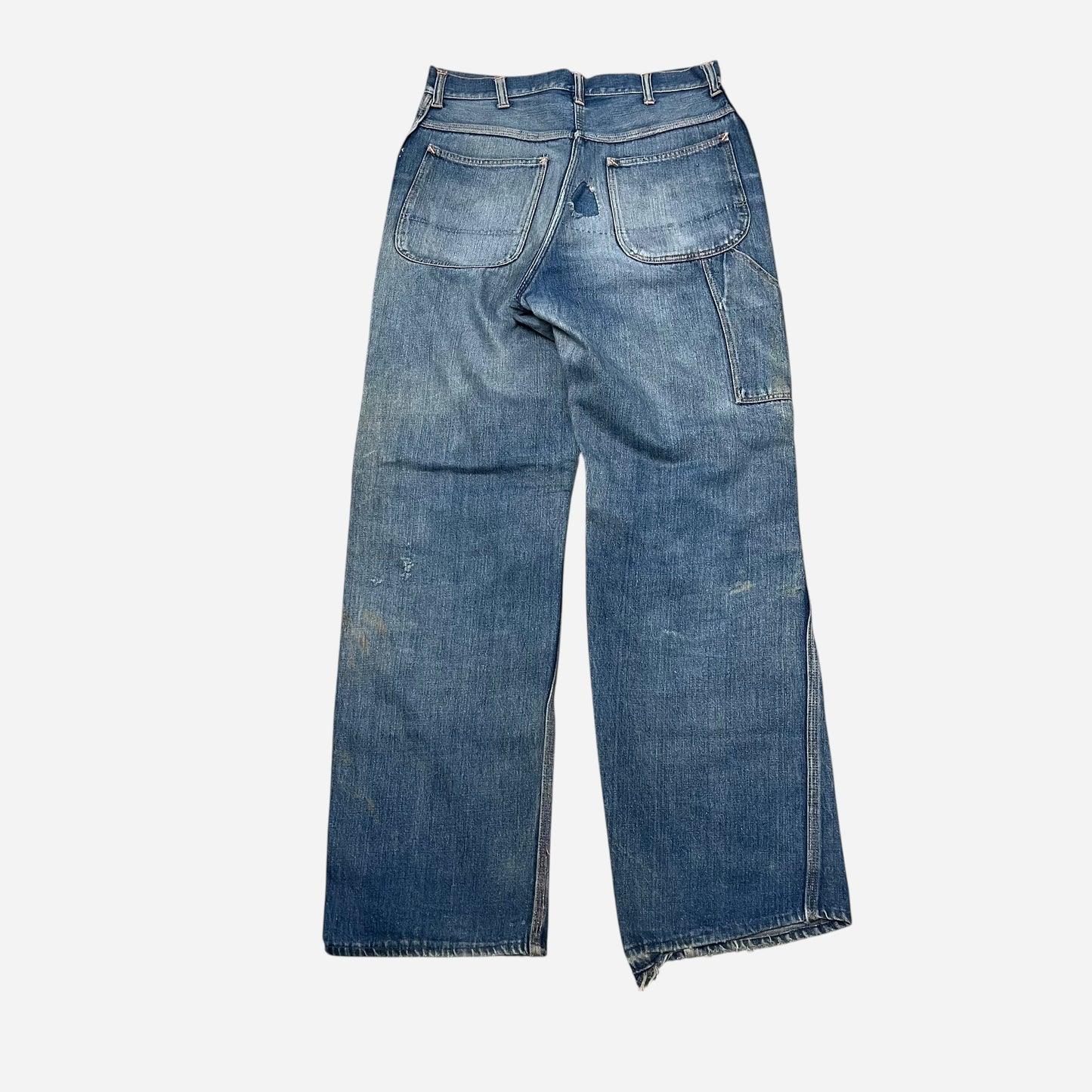 1950s Repaired patchwork jeans (30w)