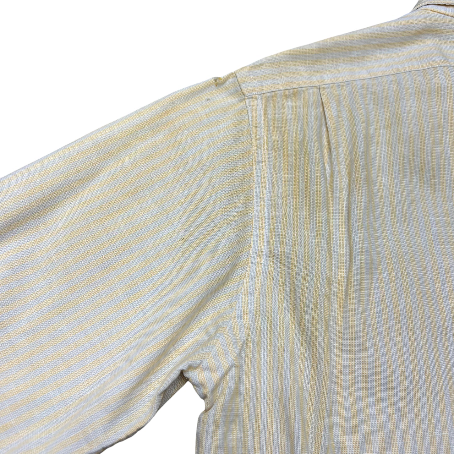 1940s Yellow striped button down collared shirt (M)