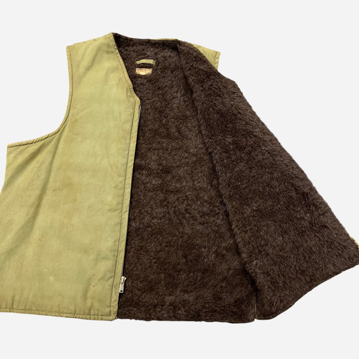 1940s Private purchase alpaca lined vest (M)