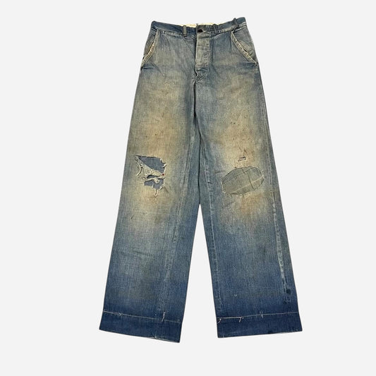 1930s Selvedge denim chino style jeans (28w)