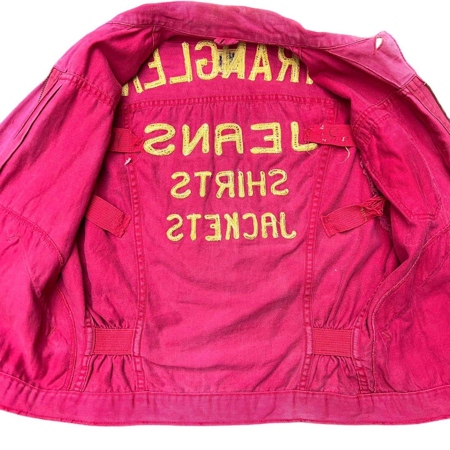 1950s Wrangler Blue Bell red chain stitched rodeo champion jacket (38)
