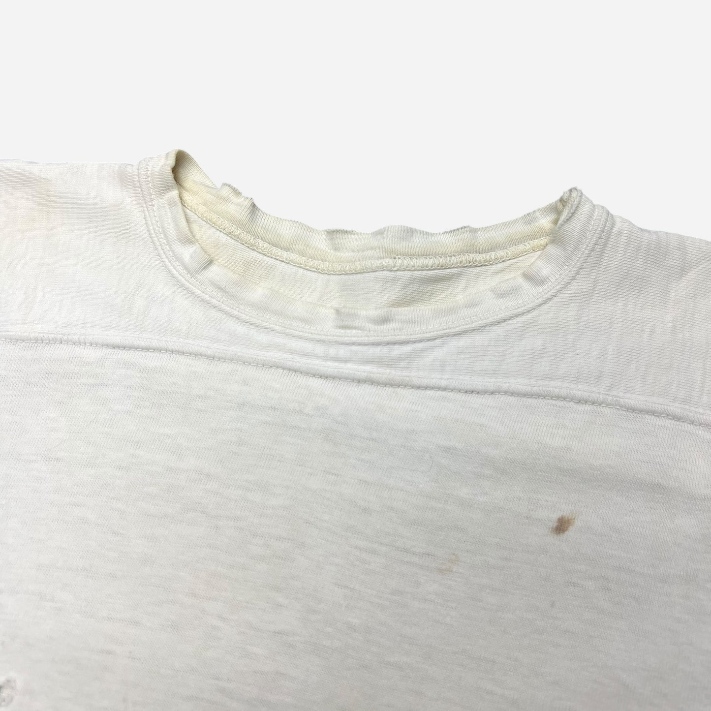 1940s 1950s Blank white cotton jersey shirt (M)