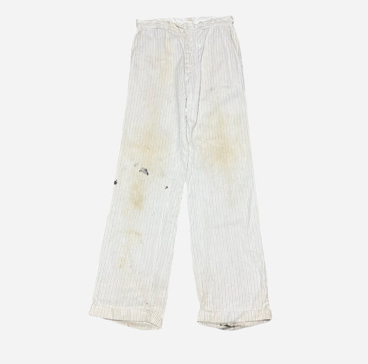 1930s 1940s White ribbed summer pants (30w)
