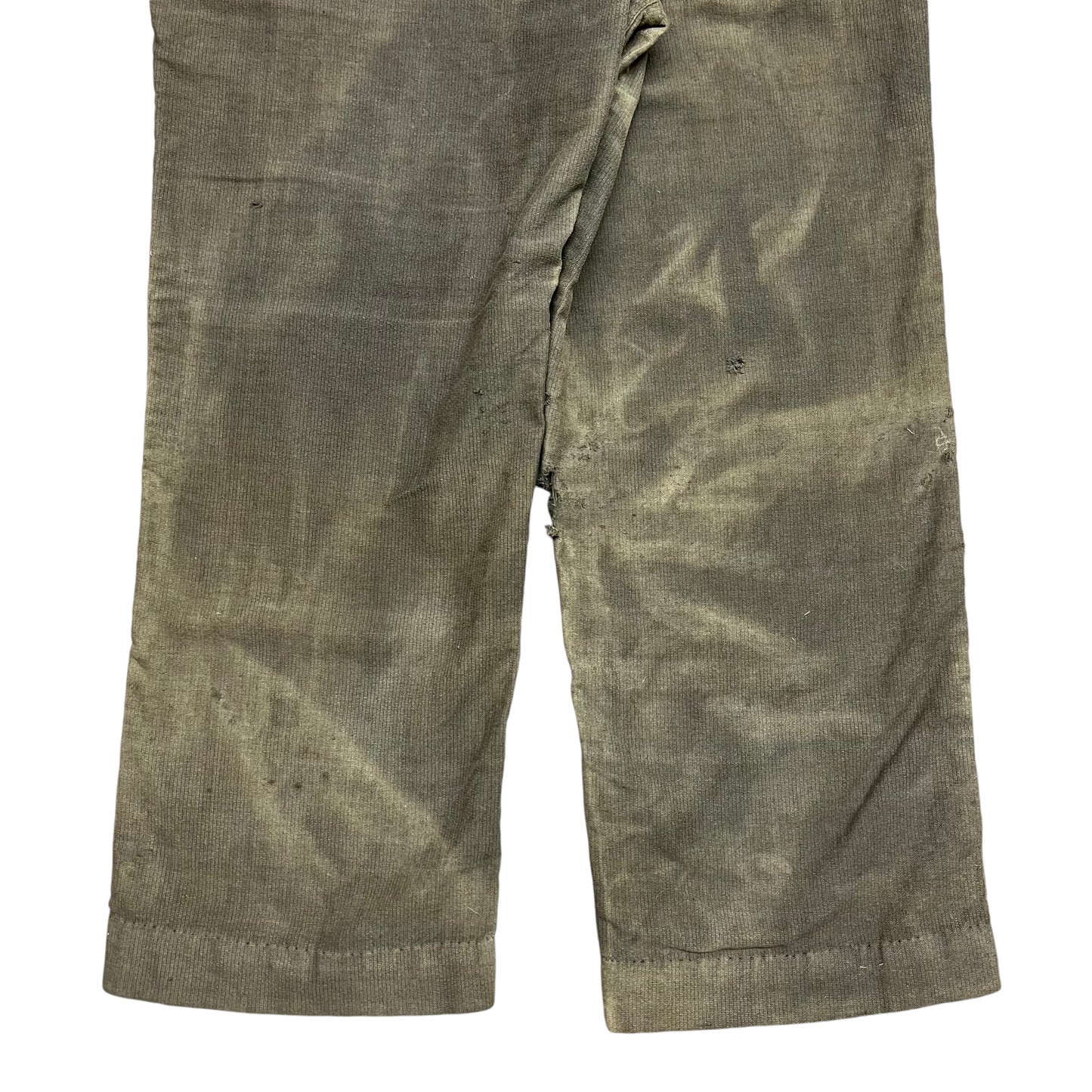 1920s 1930s Cotton salt & pepper sun faded greenish work pants (36w)