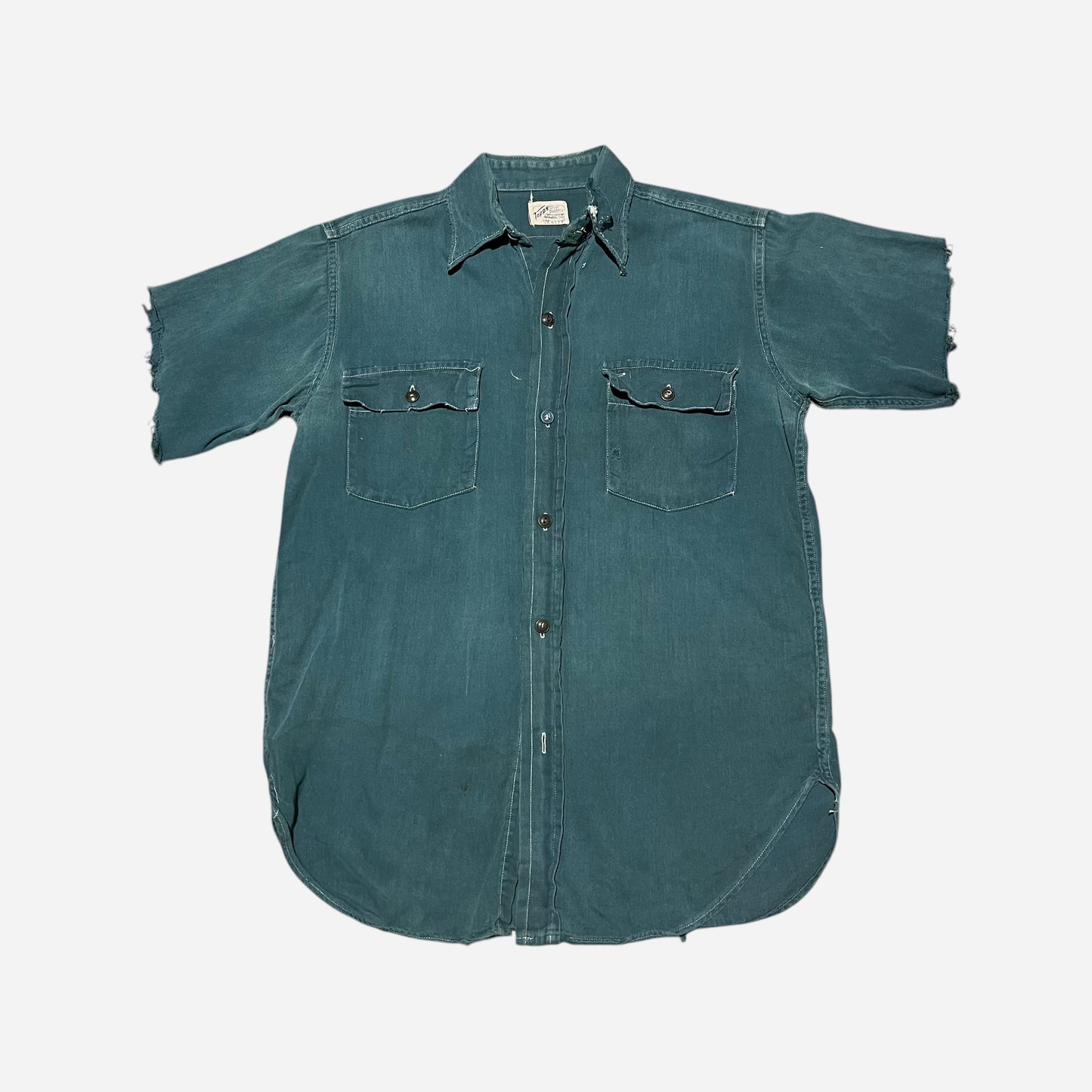 1950s Green cotton work shirt (M)