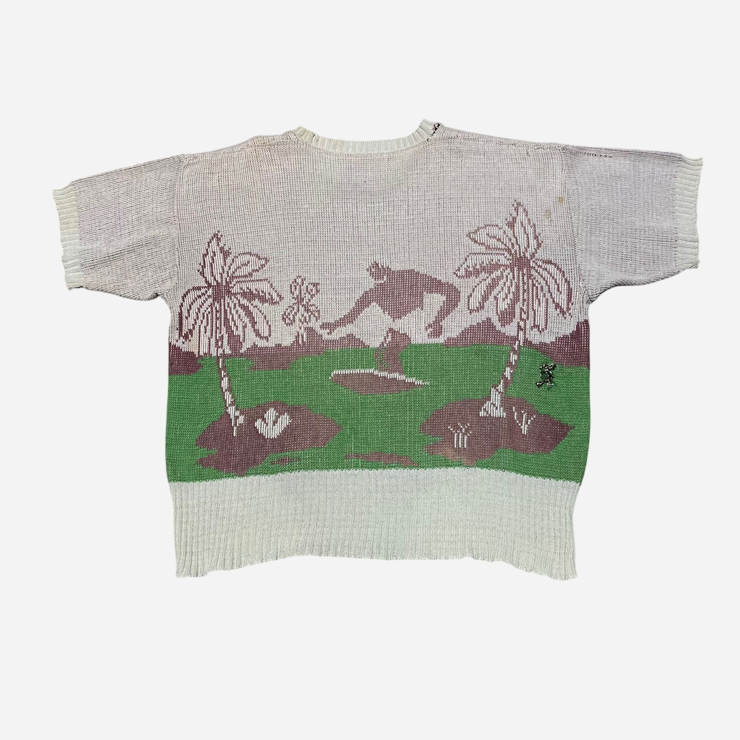 1940s Surfer novelty print knit shirt (M)