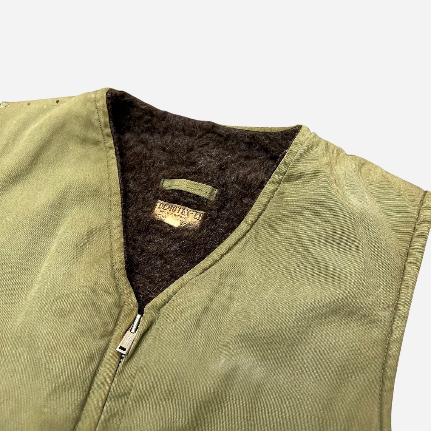 1940s Private purchase alpaca lined vest (M)