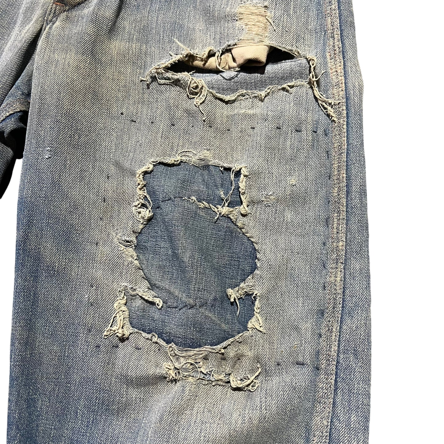 1930s Buckle back denim tractor button jeans (30w)