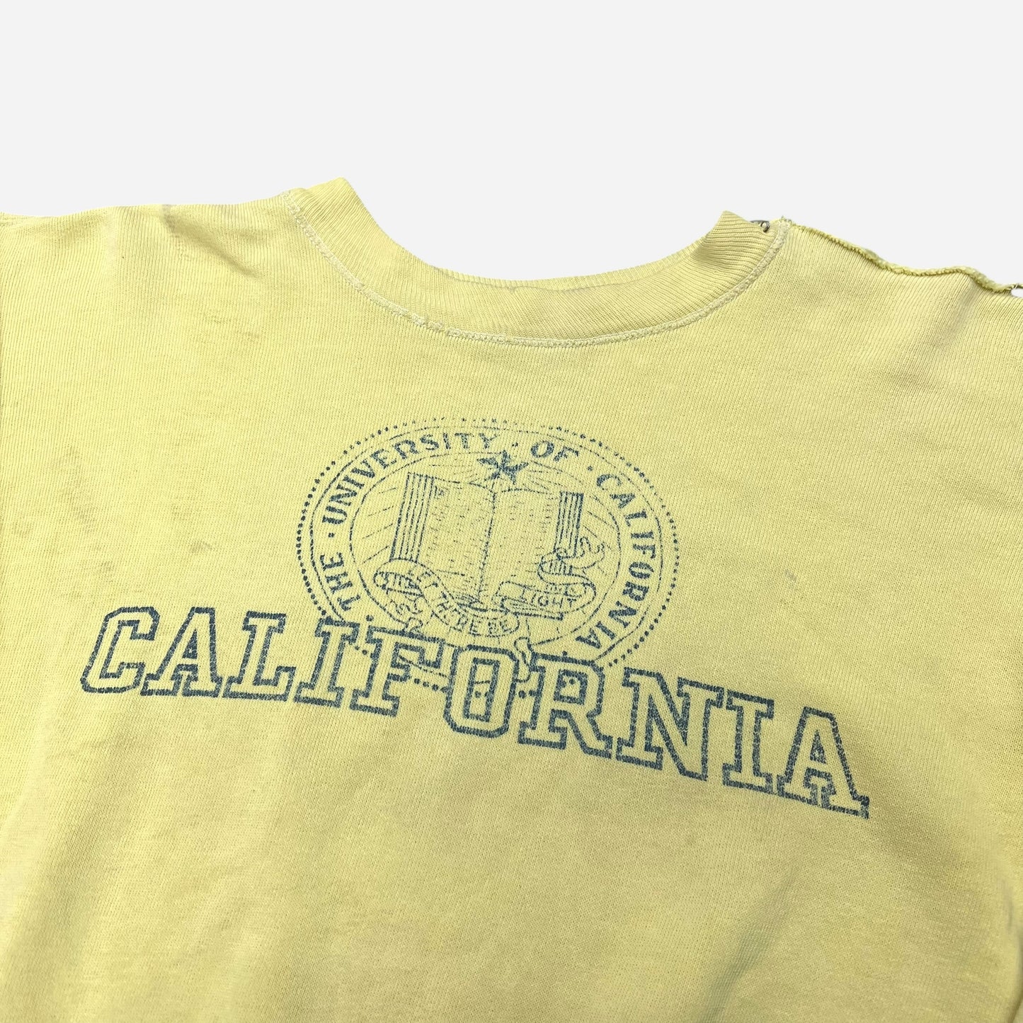 1950s Champion running man California collegiate yellow sweat (M)