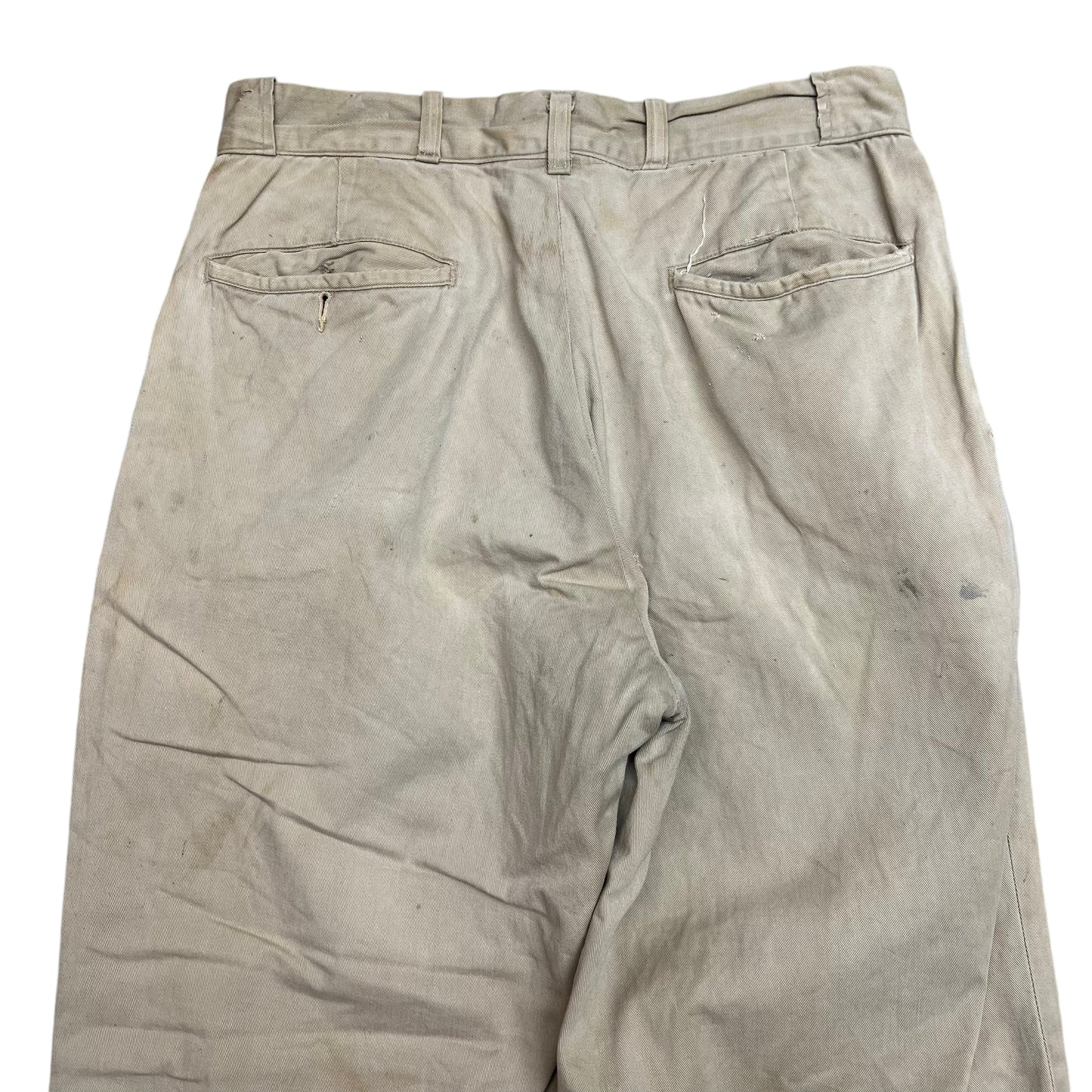 1950s Khaki sail cloth work chino pants (32w)