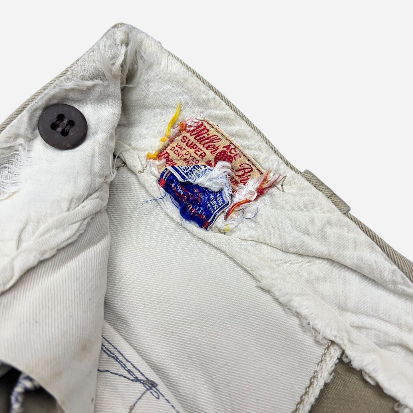 1950s Button fly khaki chino work pants (36w)