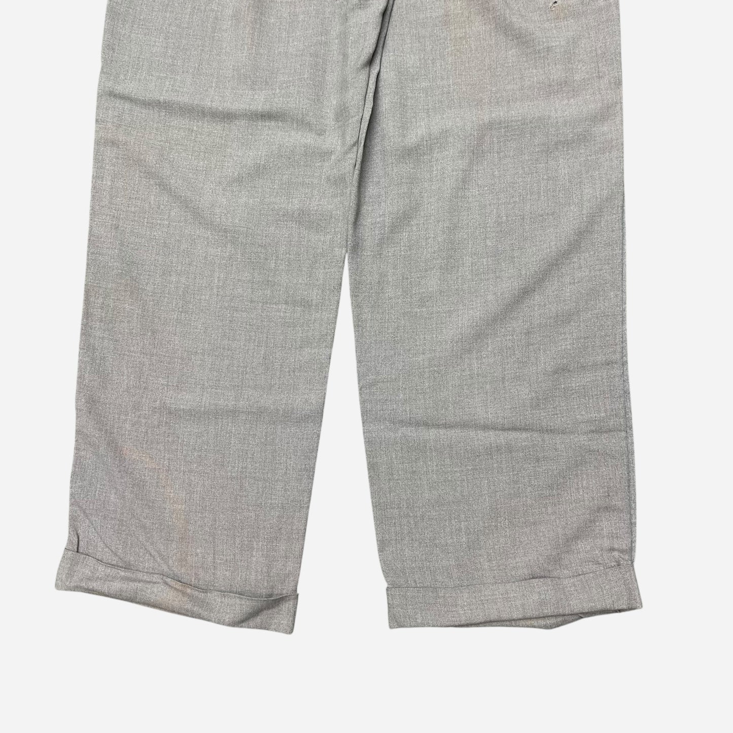 1940s Gray rayon pleated pants (30w)