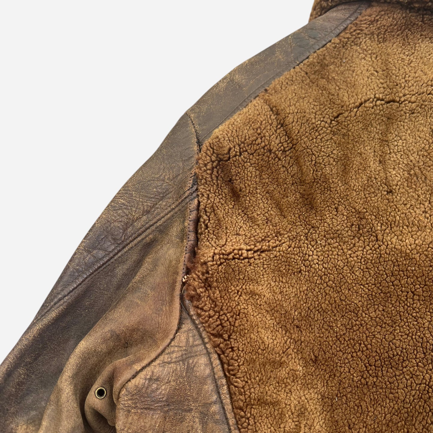1930s Brown grizzly leather jacket (M)