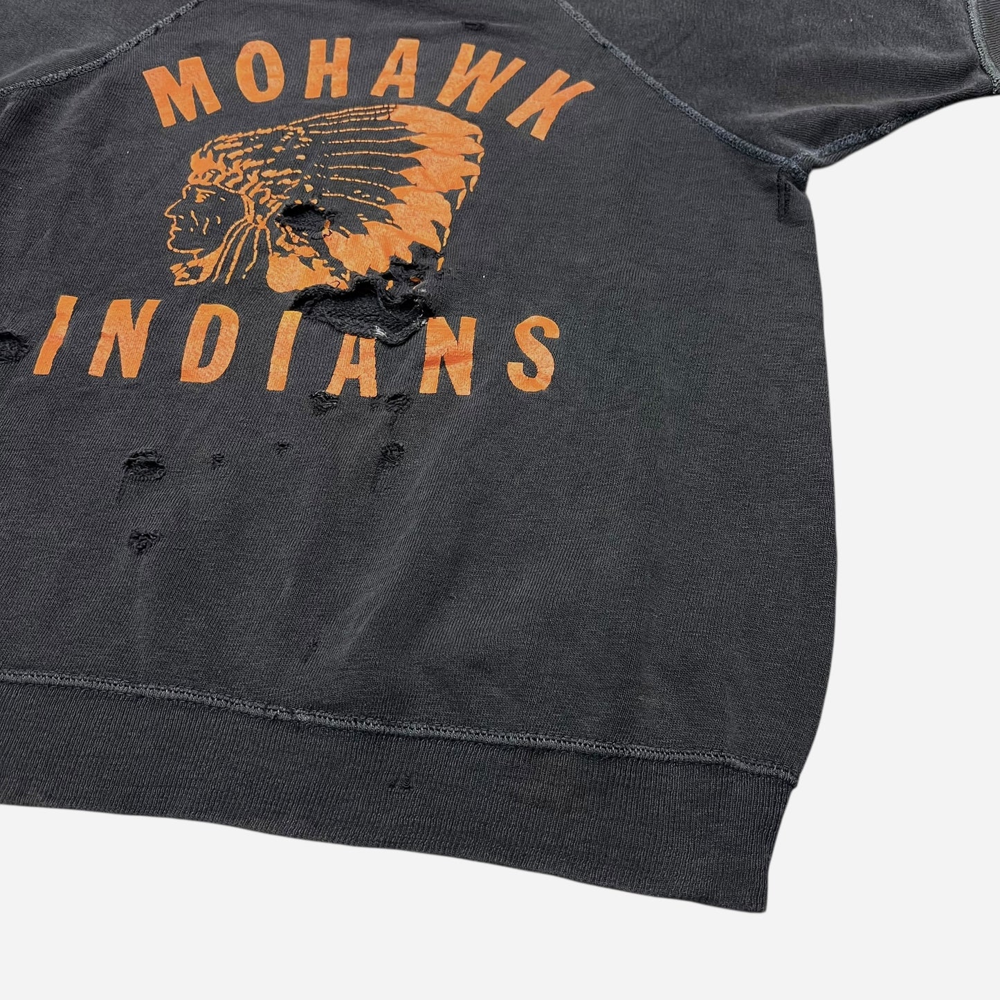1950s Mohawk Indians black short sleeve sweatshirt (M)