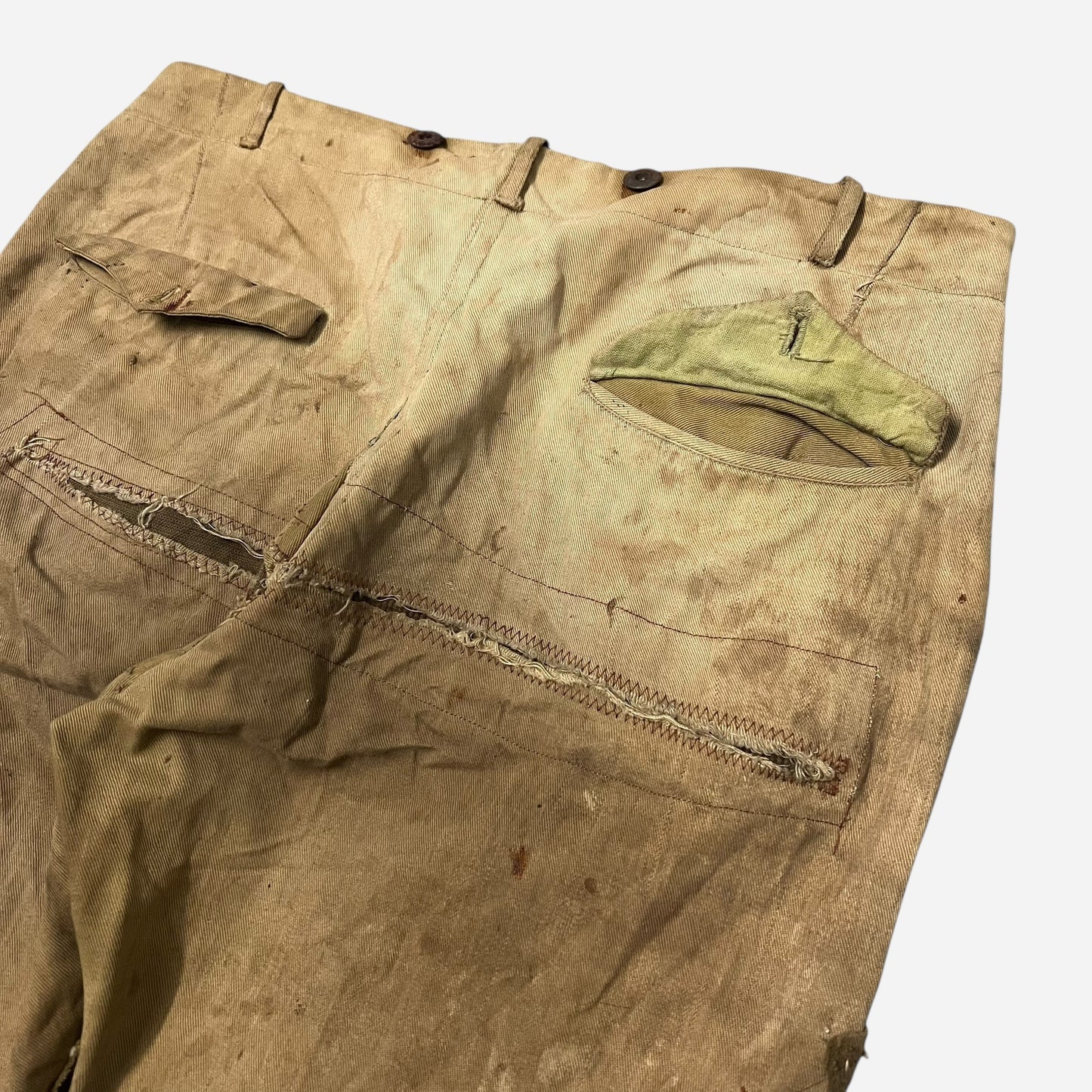 1910s Sweet Orr heavily repaired pants (33w)