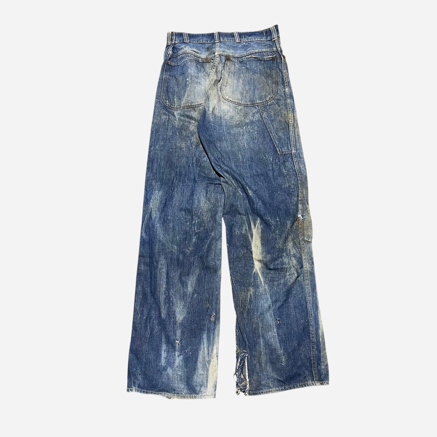1930s Donut button fly sun faded denim jeans (31w)