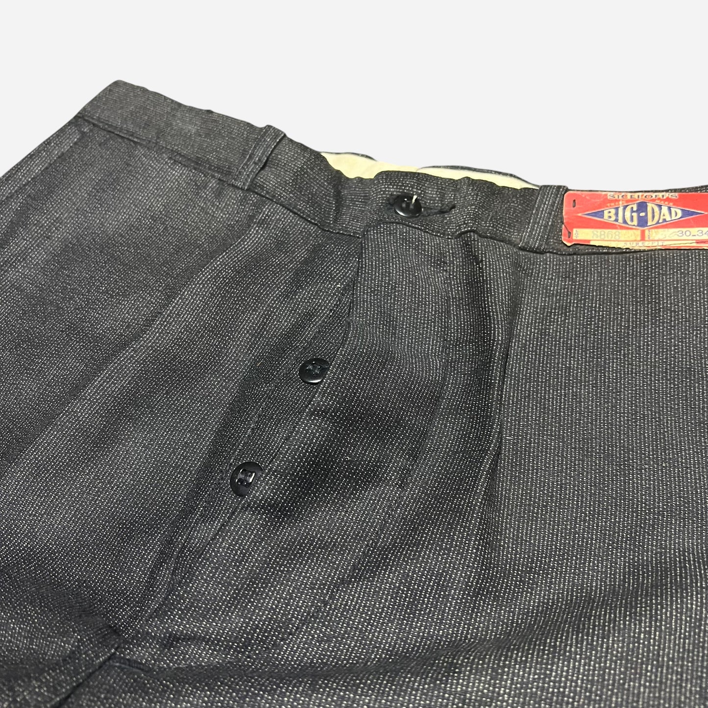 1940s Big Dad NOS Coltex fabric salt and pepper moleskin (30w)