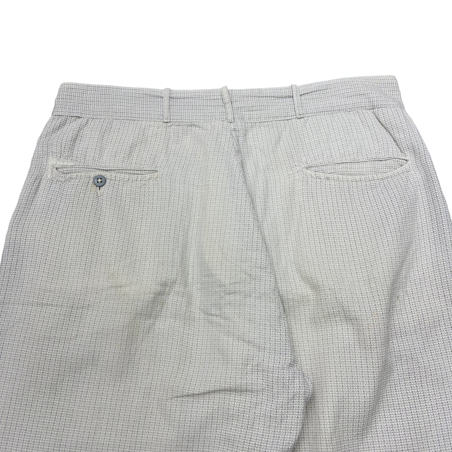 1920s 1930s White pattern fleck cotton pants (32w)
