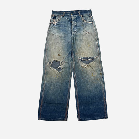 1940s Donut button fly paint splatter jeans (28w)