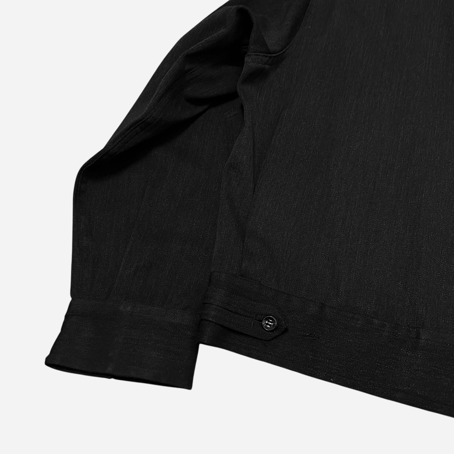 1960s Black cotton whipcord boxy work jacket (M)