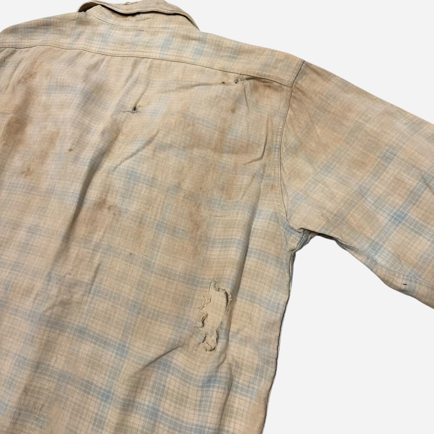 1930s As Is Sears Pilgrim cotton flannel shirt (L)