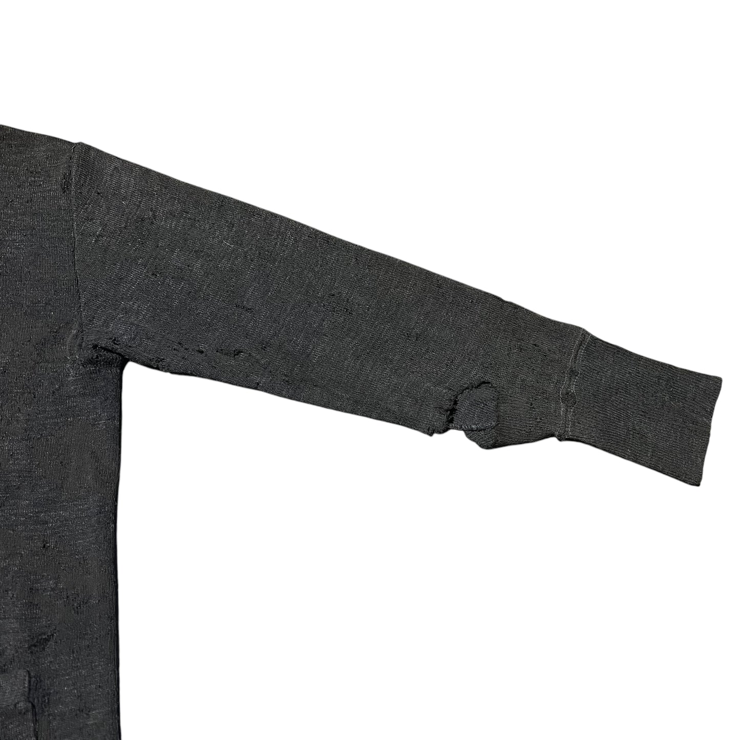1940s Black wool cardigan sweater (M)