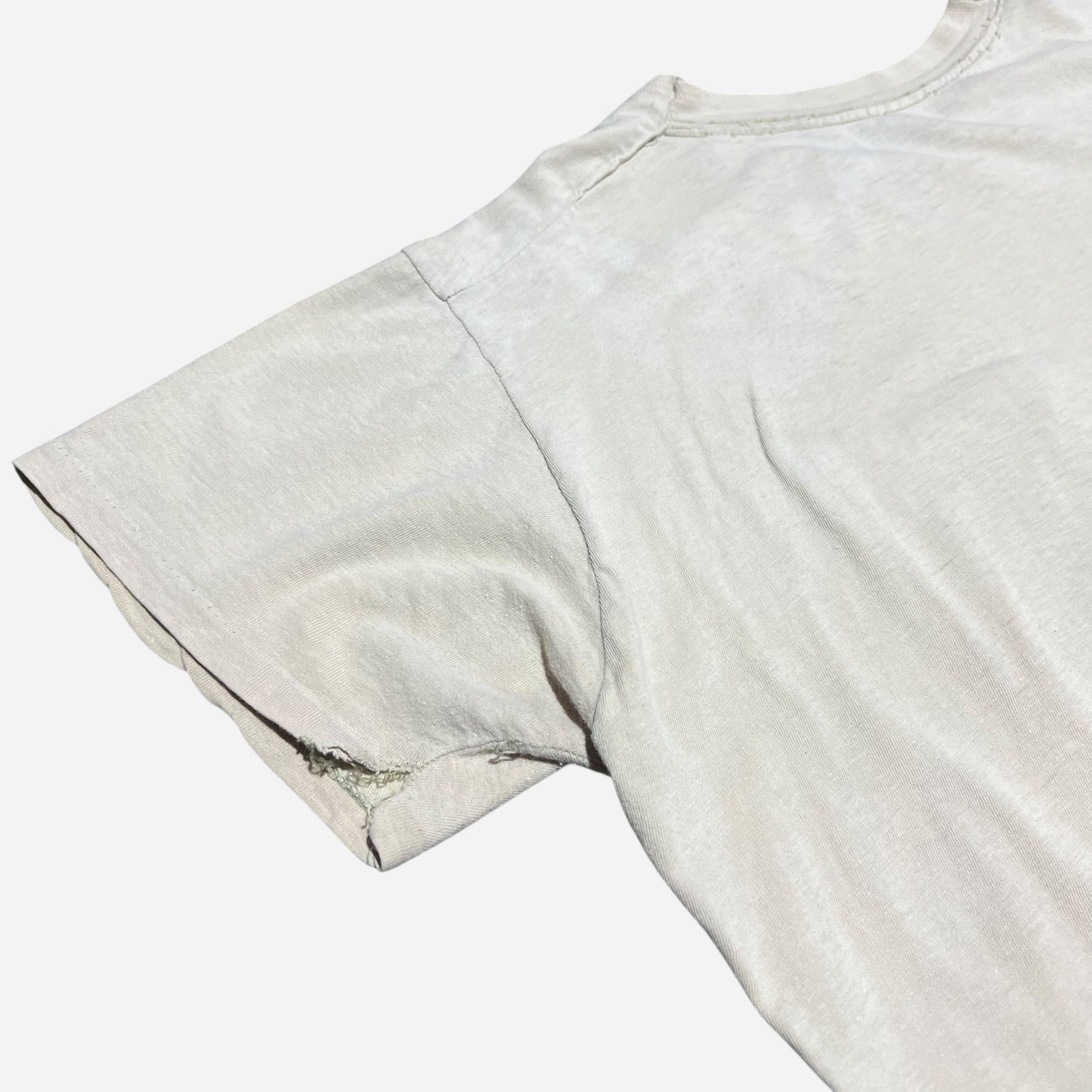 1970s White cotton pocket t shirt (M)