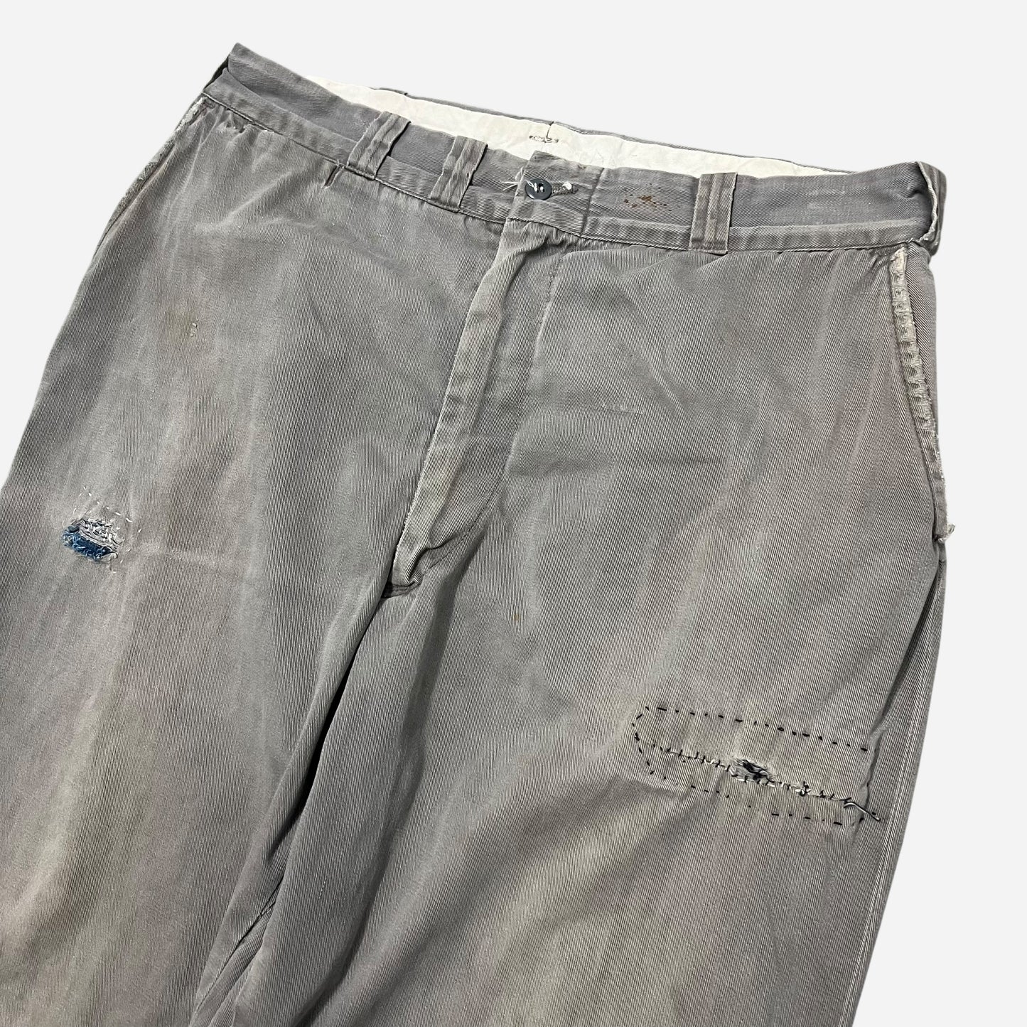 1960s Big Mac repaired gray chinos (33w)
