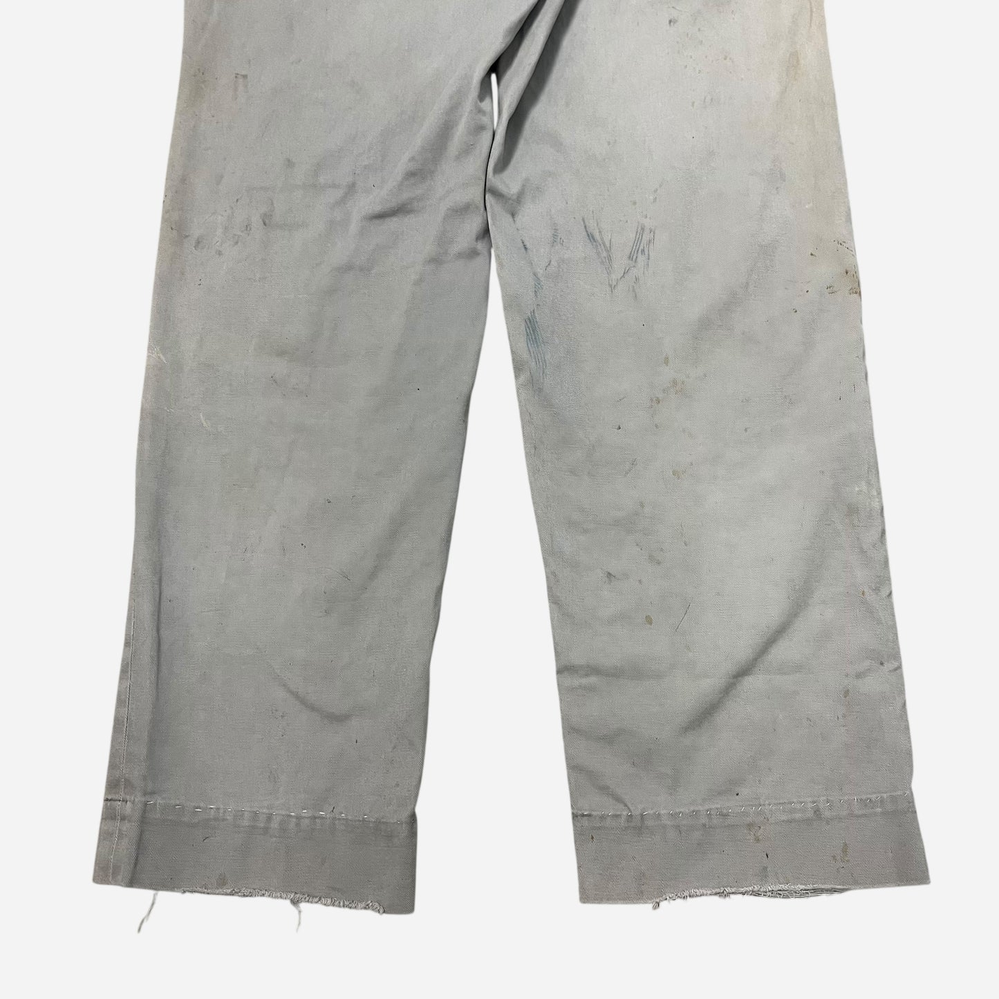 1950s Big Mac heavily repaired gray work chinos (32w)