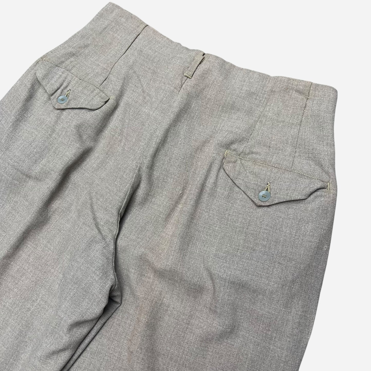 1940s Gray rayon pleated pants (30w)