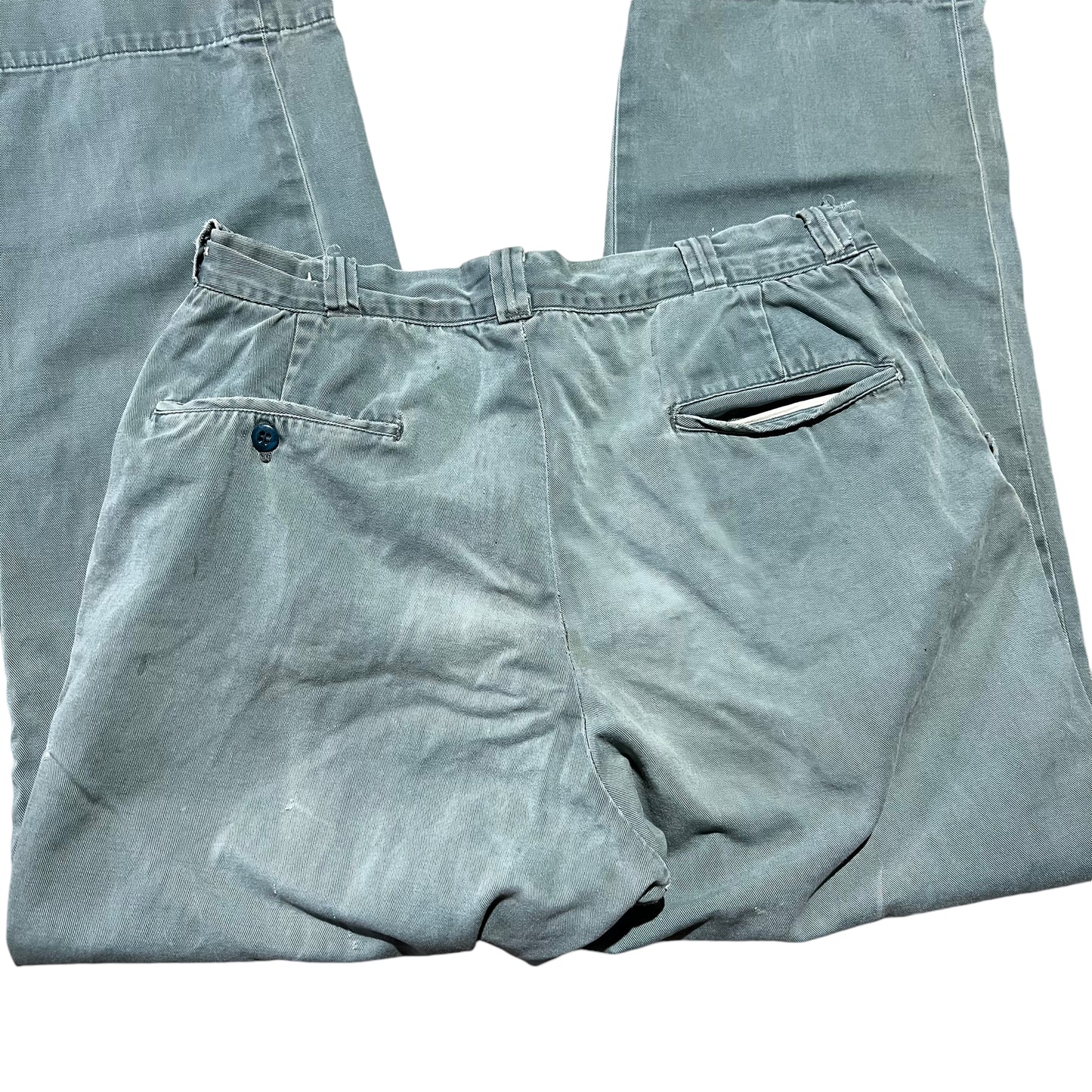 1950s Big Mac green sail cloth chino work pants (31w)