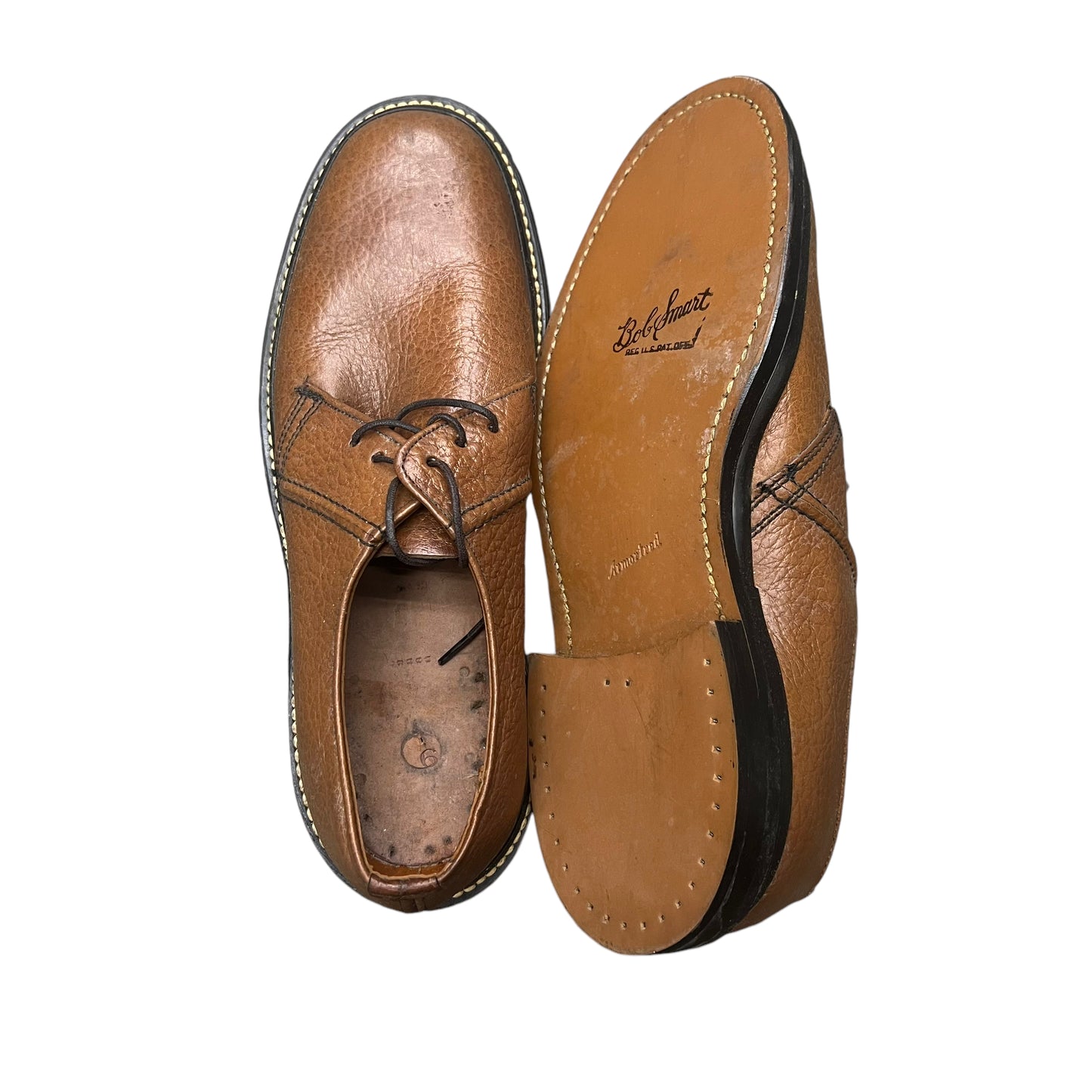1940s NOS Bob Smart orange crocodile leather shoes (Men’s 6, Women’s 7.5)