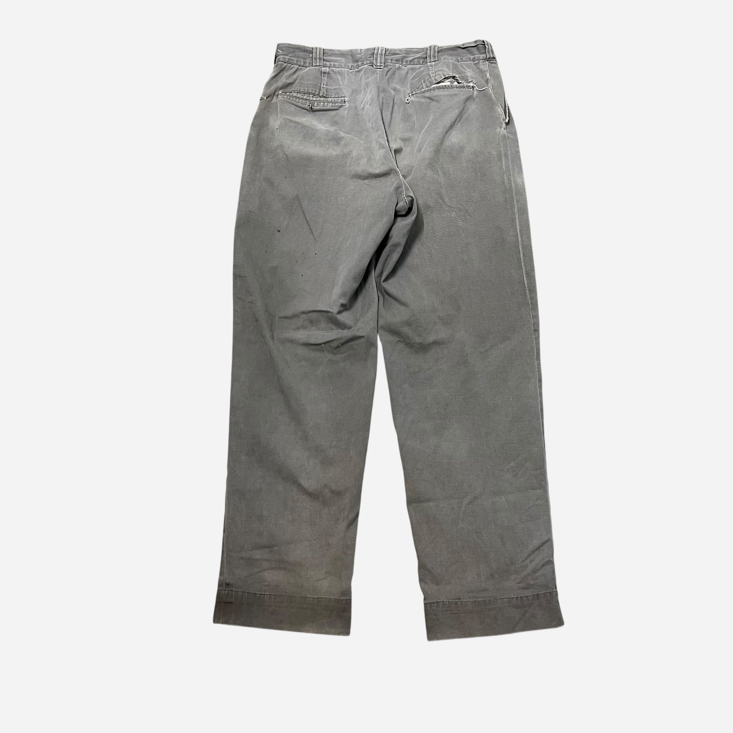 1960s Big Mac repaired gray chinos (33w)