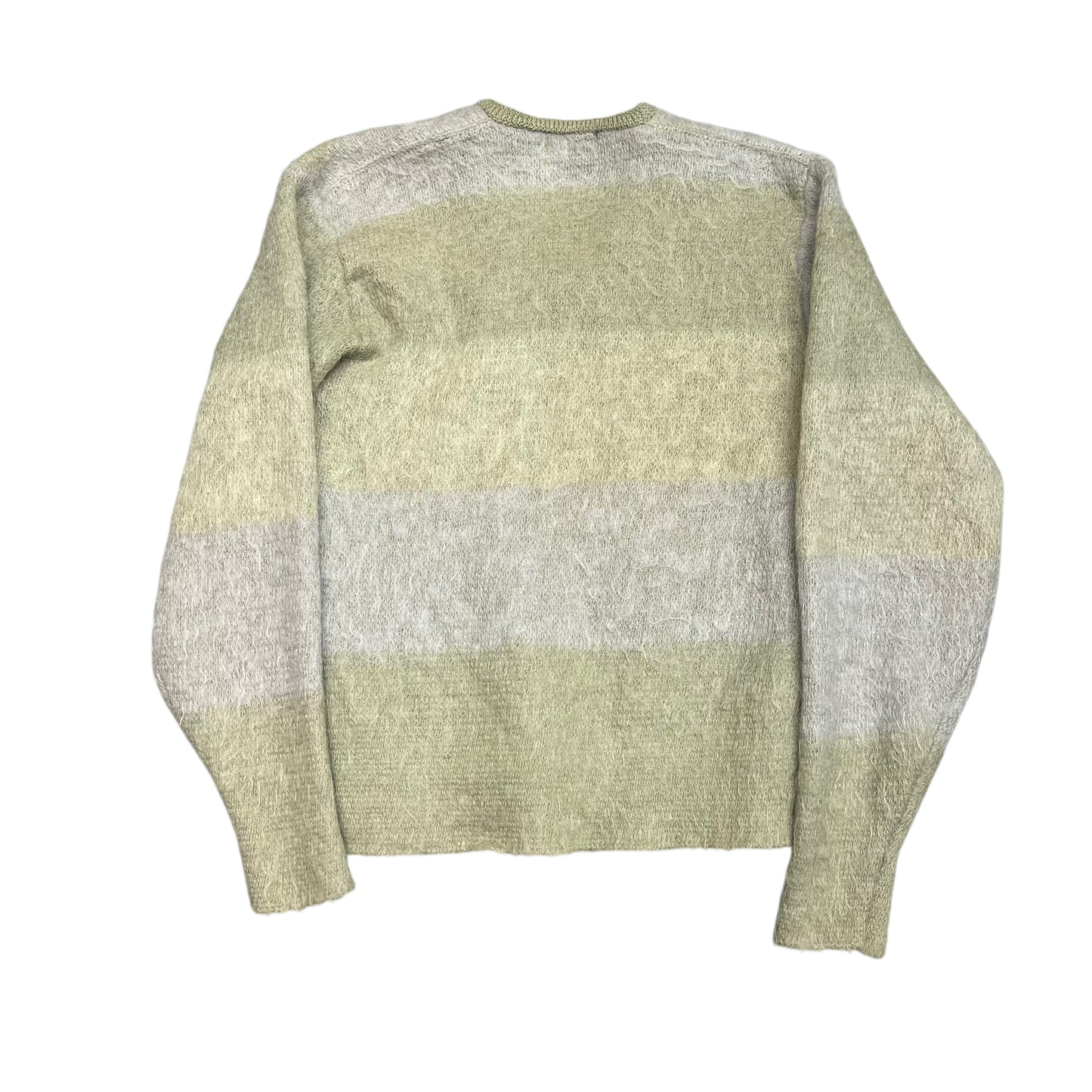 1960s 3 tone mohair knit sweater (S)