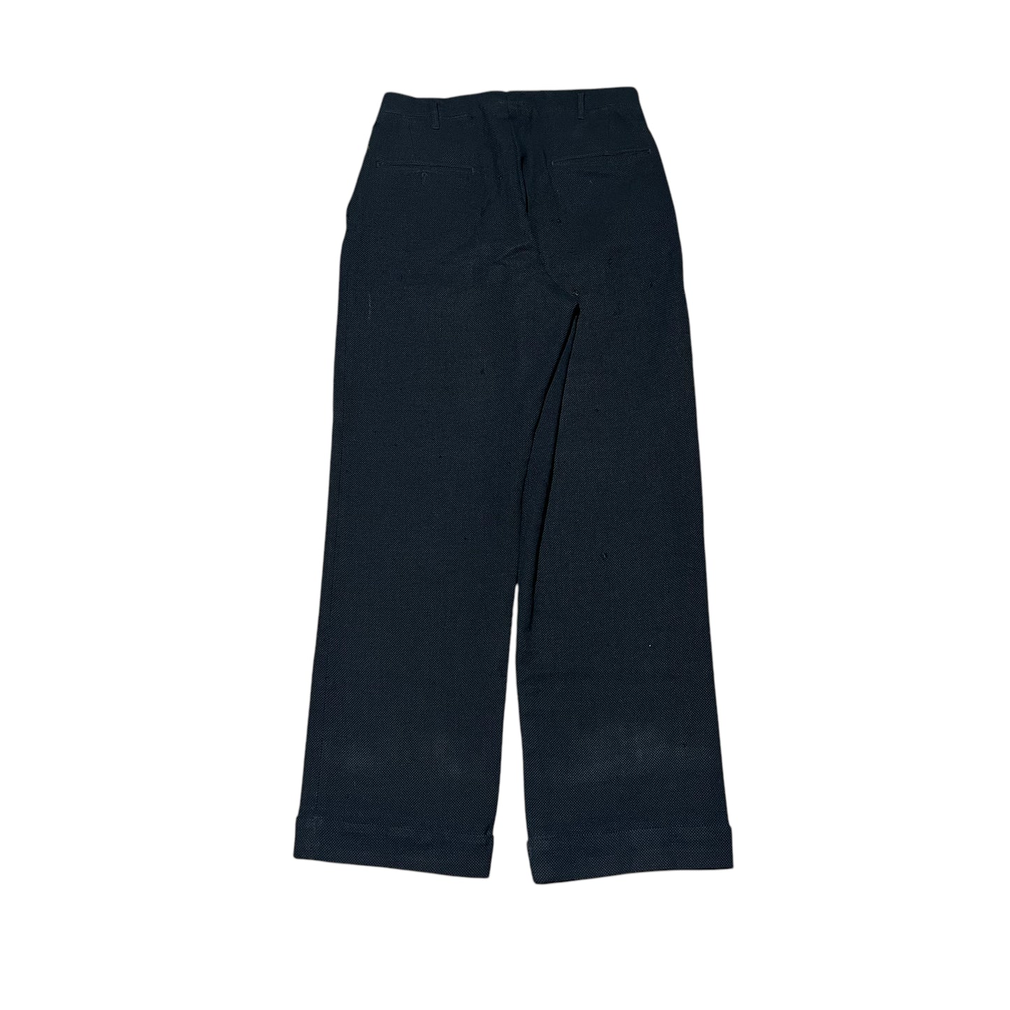 1930s 1940s Kover zip pleated wool/cotton fish scale pattern pants (29w)